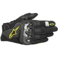 GUANTI MOTO PELLE ESTIVI ALPINESTARS SMX-1 AIR V2 NERO/GIALLO FLUO