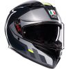 CASCO MOTO AGV K3 SHADE GRIGIO/GIALLO FLUO