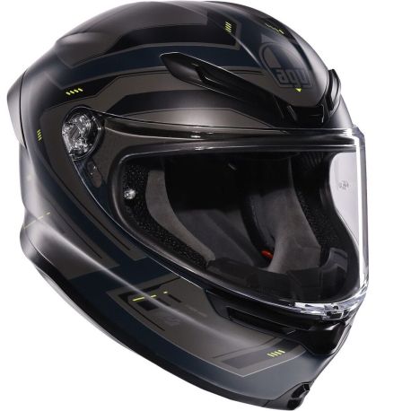 CASCO MOTO AGV K6 S E2206 ENHANCE NERO OPACO/GIALLO FLUO