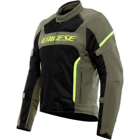 GIACCA MOTO DAINESE AIR FRAME 3 TEX VERDE MILITARE/NERO/GIALLO FLUO