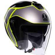 CASCO AGV IRIDES E2206 DAVAO NERO/GRIGIO/GIALLO FLUO