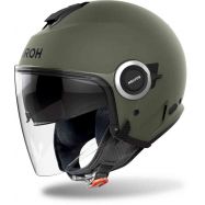 CASCO MOTO JET AIROH HELYOS E2206 VERDE MILITARE OPACO