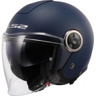 CASCO MOTO JET LS2 CLASSY BLU OPACO