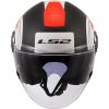 CASCO MOTO JET LS2 CLASSY DISKO NERO OPACO/ROSSO/BIANCO