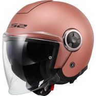 CASCO MOTO JET LS2 CLASSY ROSA OPACO