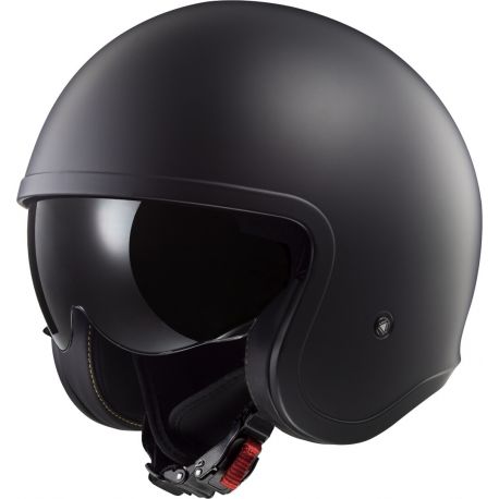 CASCO MOTO JET LS2 SPITFIRE II SOLID NERO OPACO