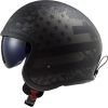 CASCO MOTO JET LS2 NERO OPACO FLAG