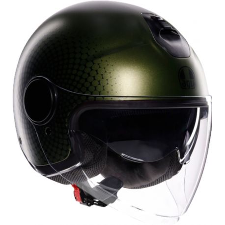 CASCO MOTO JET AGV ETERES ANDORA VERDE OPACO/NERO