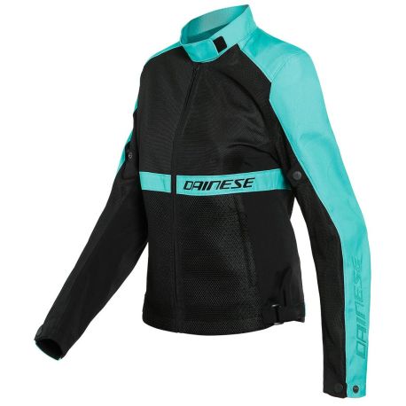 GIACCA MOTO DONNA DAINESE RIBELLE AIR NERO/VERDE ACQUA