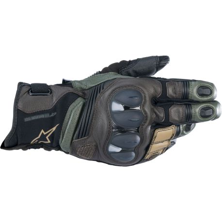 GUANTI MOTO ALPINESTARS BELIZE V2 DRYSTAR NERO VERDE MARRONE