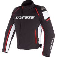 GIACCA MOTO DAINESE RACING 3 D-DRY NERO/BIANCO/ROSSO FLUO