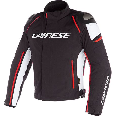 GIACCA MOTO DAINESE RACING 3 D-DRY NERO/BIANCO/ROSSO FLUO