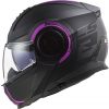 CASCO MODULARE LS2 ARCH NERO OPACO/FUXIA