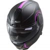 CASCO MODULARE LS2 ARCH NERO OPACO/FUXIA