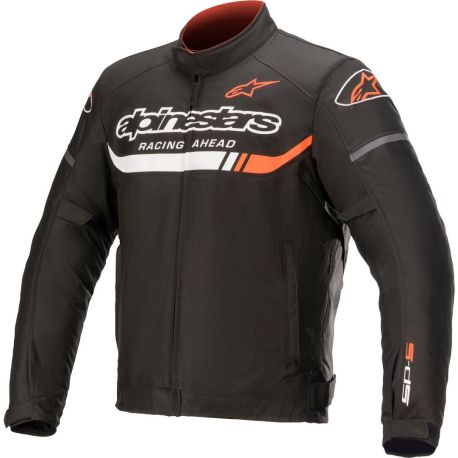 GIACCA MOTO ALPINESTARS T-SP S WP IGNITION NERO/ROSSO FLUO FLUO