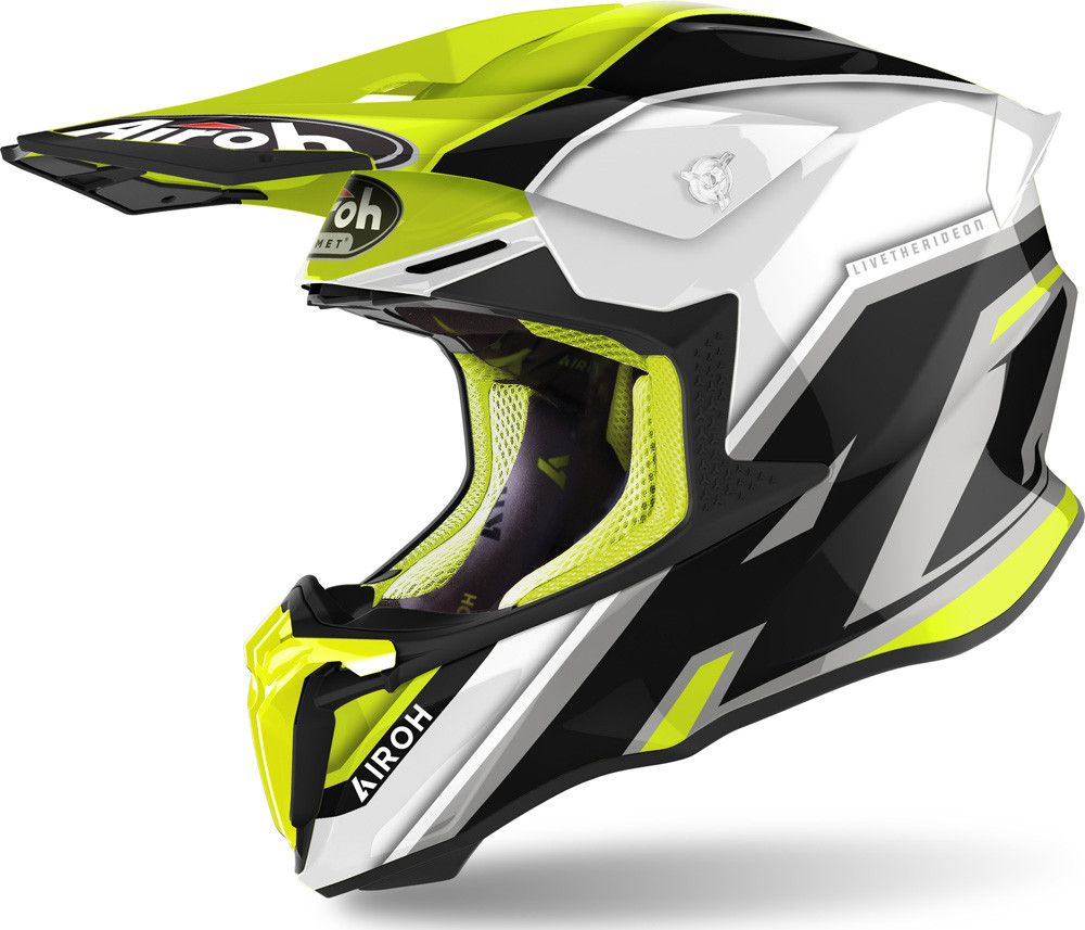 CASCO AIROH TWIST 2.0 SHAKEN GIALLO LUCIDO - Centauro Dorico Moto Srls