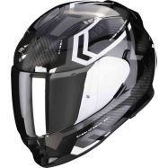 CASCO MOTO SCORPION EXO 491 SPIN NERO/BIANCO LUCIDO