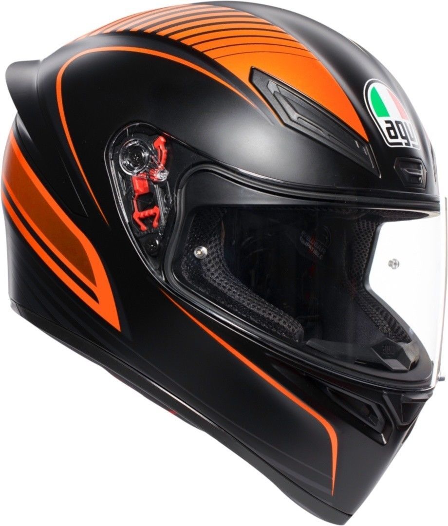 CASCO MOTO AGV K1 WARMUP NERO/ARANCIO - Centauro Dorico Moto Srls