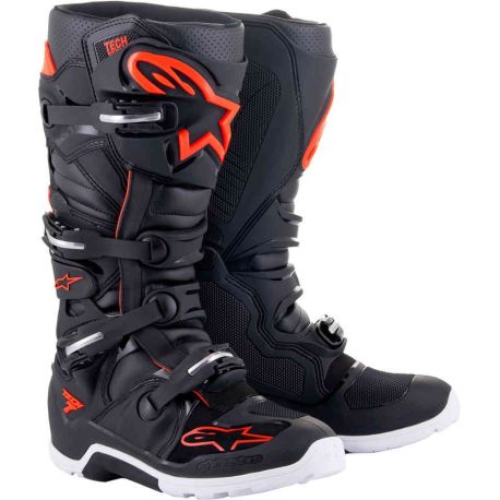 STIVALI ALPINESTARS TECH 7 ENDURO NERO/ROSSO FLUO