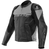 GIACCA MOTO DAINESE RACING 4 IN PELLE TRAFORATA NERO/GRIGIO