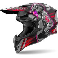 CASCO MOTO AIROH WRAAP CYBER ROSSO