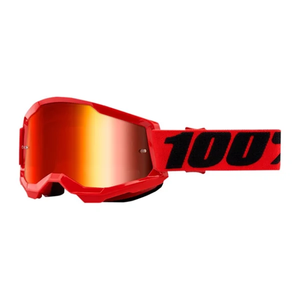 MASCHERA BAMBINO 100% STRATA 2 ROSSO/LENTE MIRROR RED