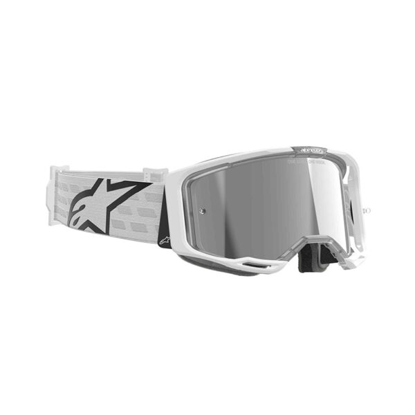 MASCHERA ALPINESTARS VISION 8 CORP BIANCO LENTE SILVER - immagine 2