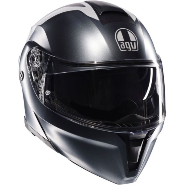 CASCO MOTO MODULARE AGV STREETMODULAR RESIA NERO OPACO/GRIGIO