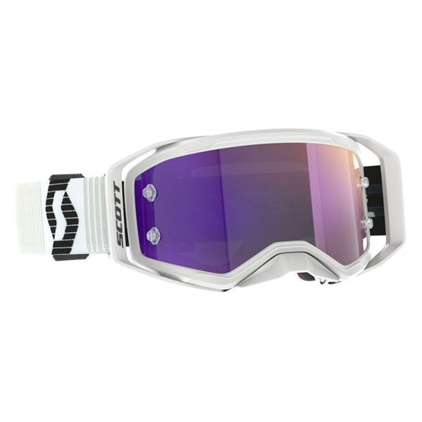 MASCHERA CROSS SCOTT PROSPECT 2.0  BIANCO/NERO LENTE CROMATA PURPLE